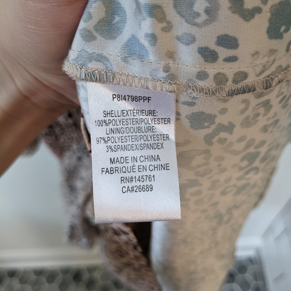 Parker Elliana Smocked Animal Print Leopard Blouson Mini Dress - Picture 7 of 7